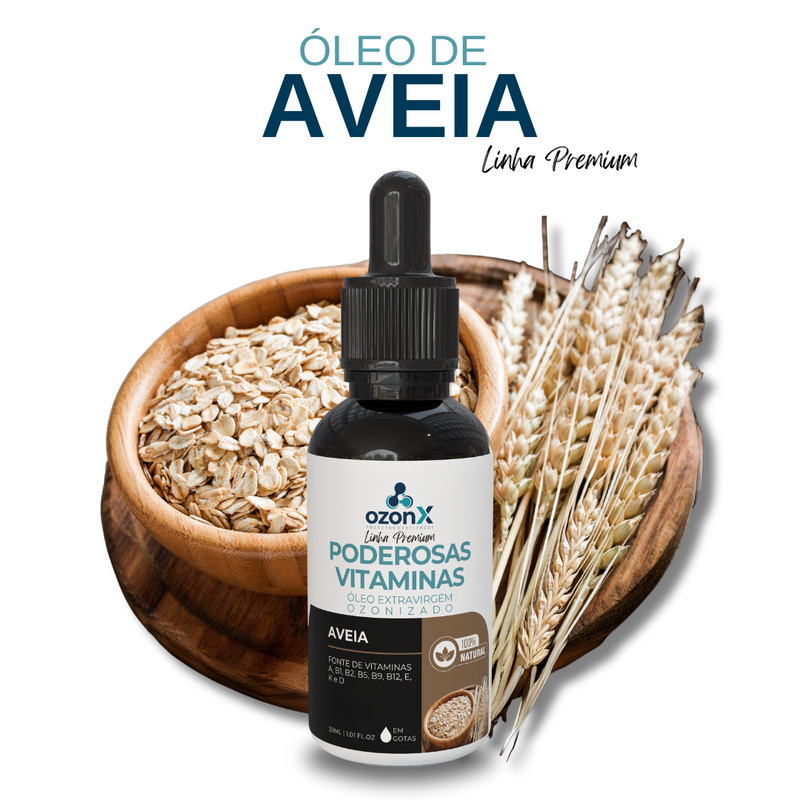 Mix de Vitaminas: Óleo De Aveia Premium Ozonizado - 30ml - 100% Natural