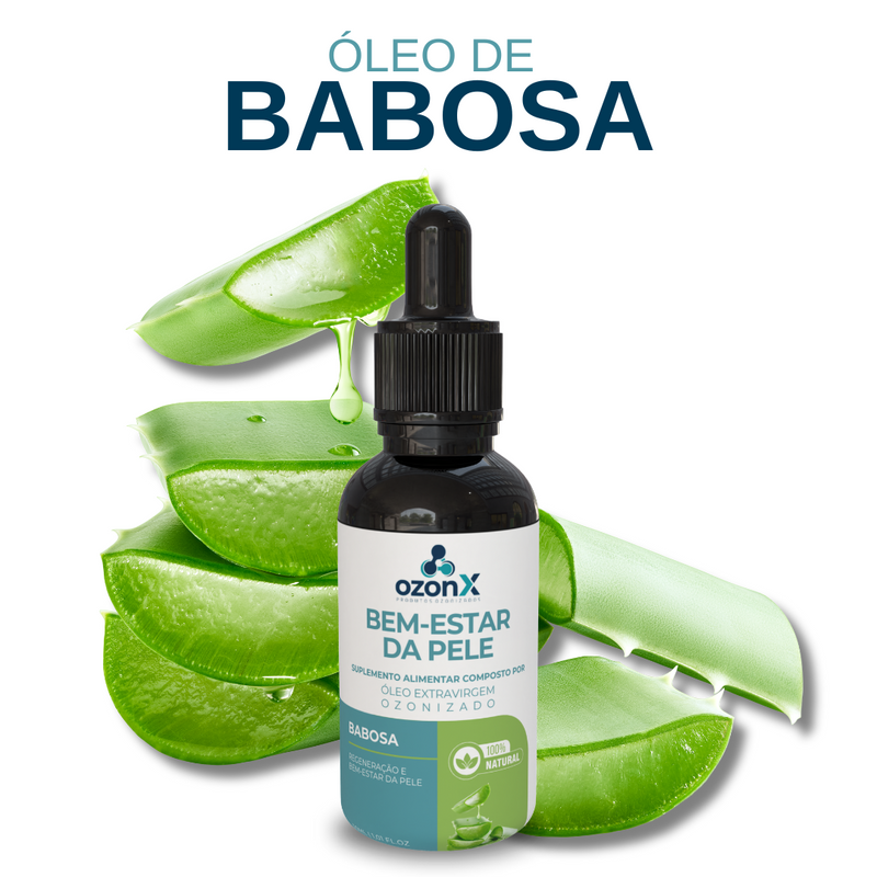 Óleo de Babosa Ozonizado para Bem-Estar da Pele - 30ml - 100% Natural