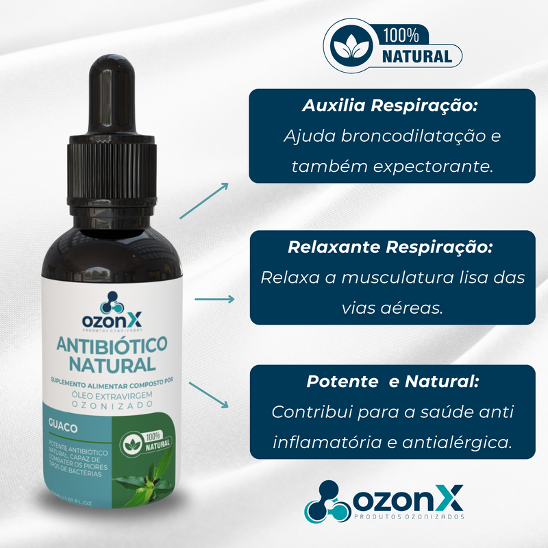 Óleo De Guaco Ozonizado - Antibiótico Suplementar 30ml - 100% Natural