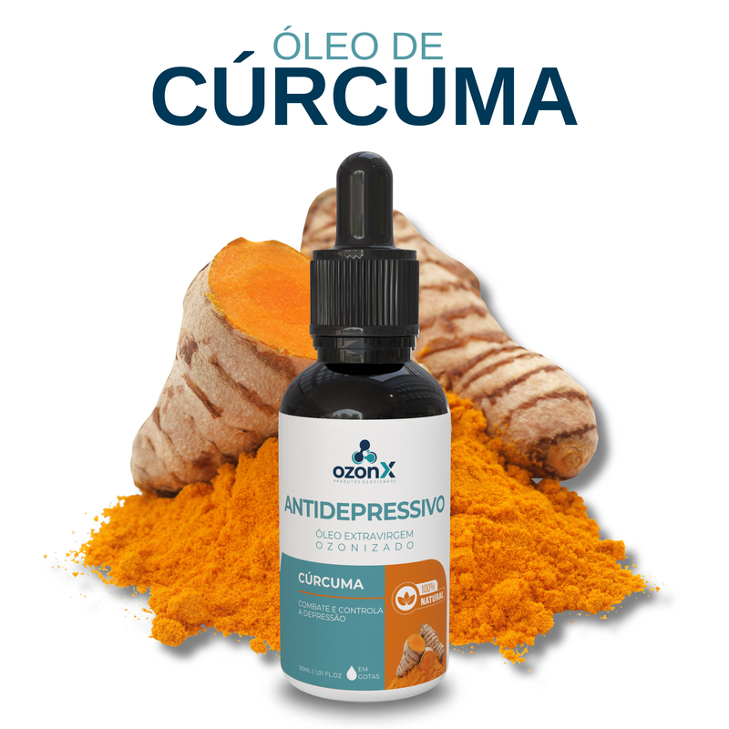 Antidepressivo: Óleo De Cúrcuma Ozonizado - 30ml - 100% Natural