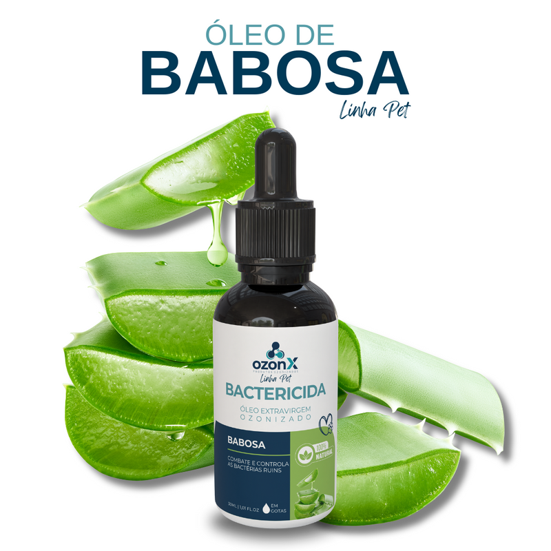 PET Bactericida: Óleo De Babosa Ozonizado Animal 30ml - 100% Natural