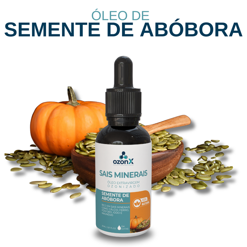 Sais Minerais: Óleo De Semente De Abóbora Ozonizado - 30ml - 100% Natural