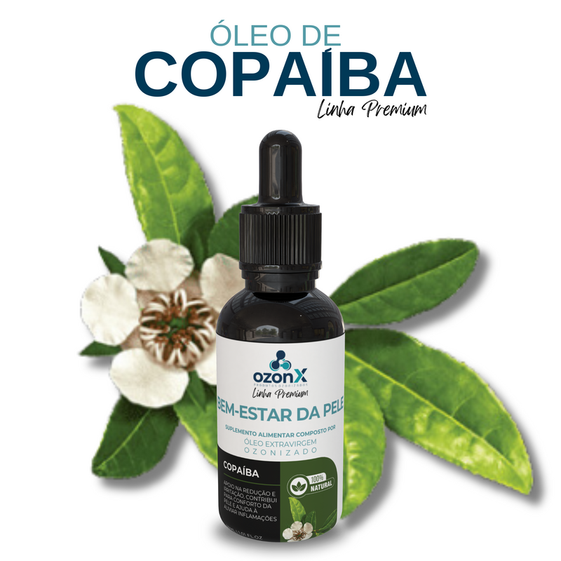 Óleo Premium de Copaíba Ozonizado para Bem-Estar da Pele - 30ml - 100% Natural