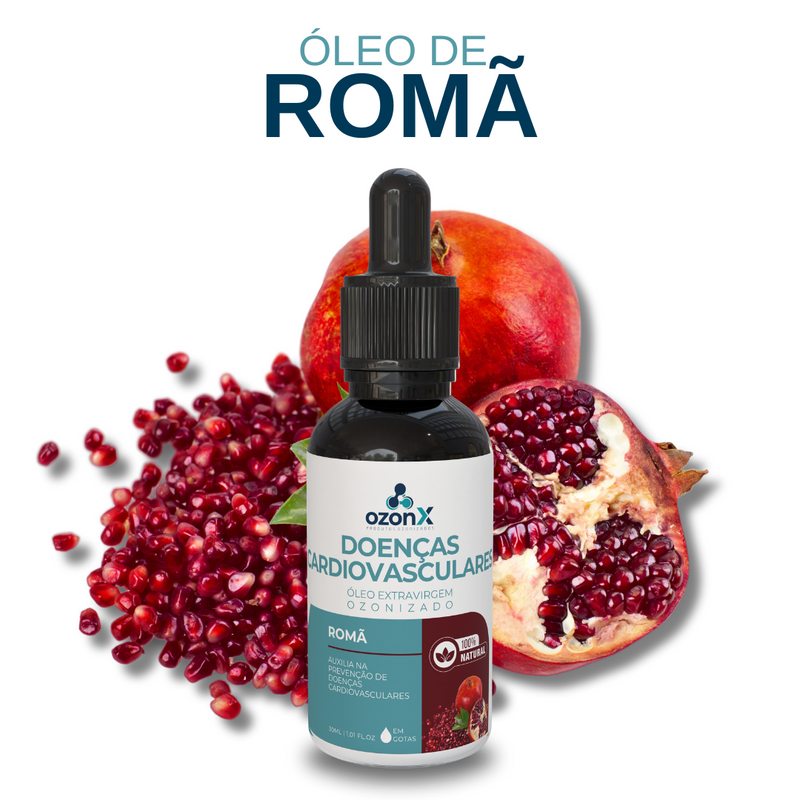 Doenças Cardiovasculares: Óleo De Romã Ozonizado - 30ml - 100% Natural