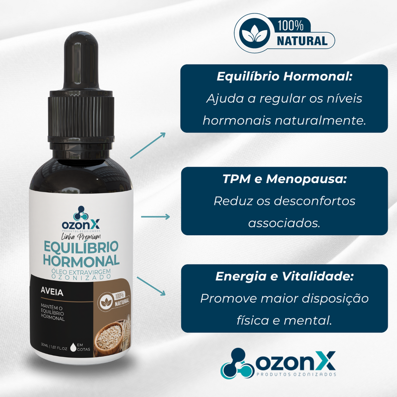 Hormônios: Óleo De Aveia Premium Ozonizado - 30ml - 100% Natural