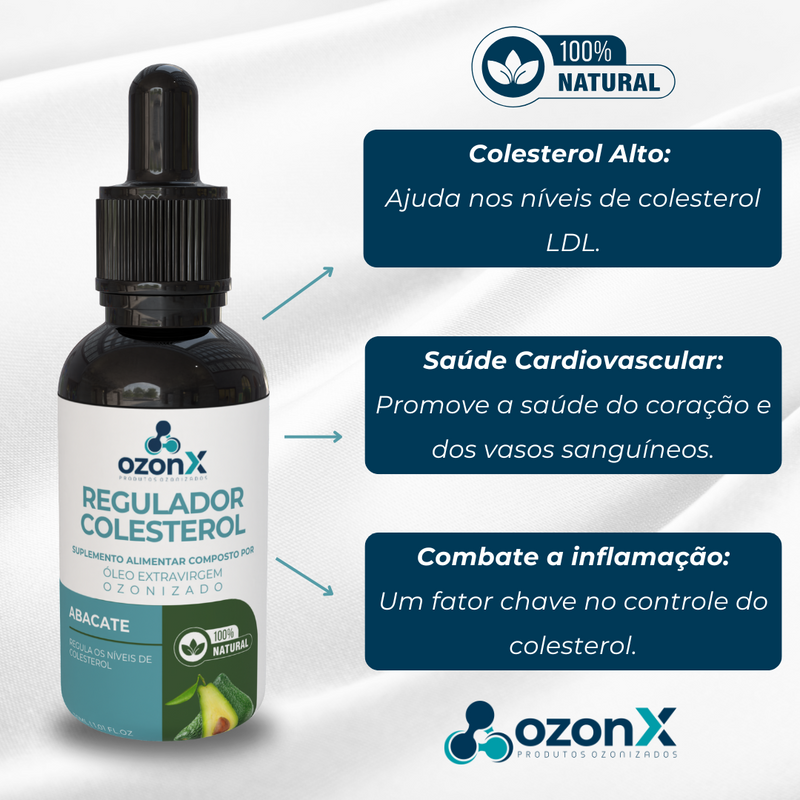 Óleo de Abacate Ozonizado Regula Níveis de Colesterol - 30ml - 100% Natural