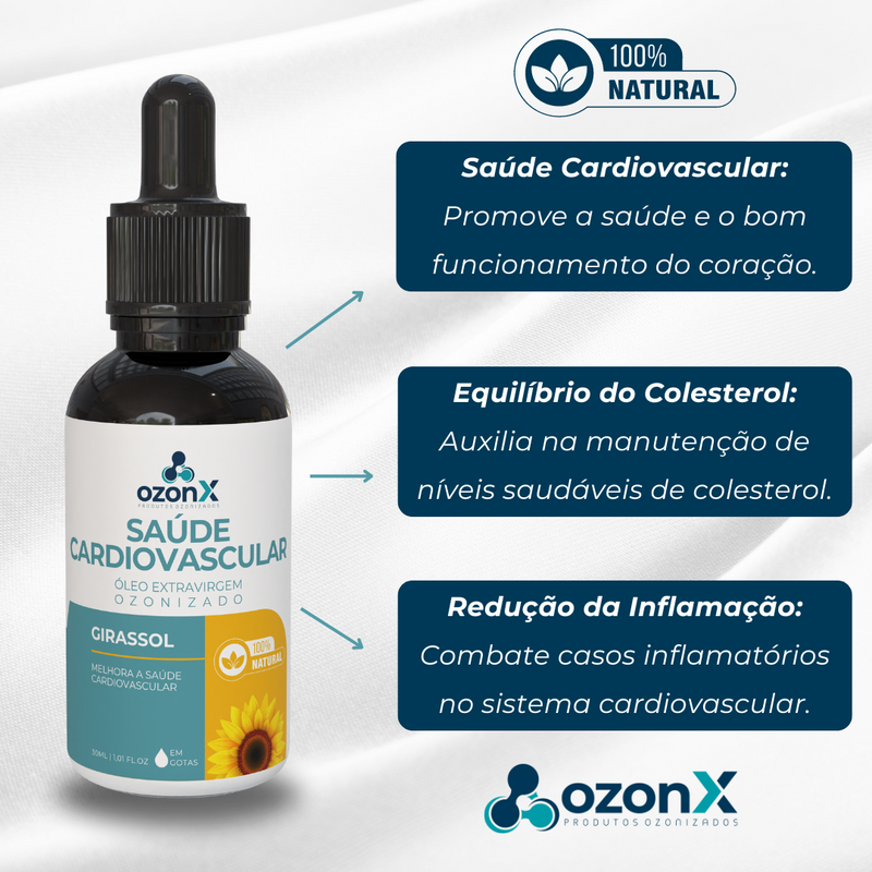 Saúde Cardiovascular: Óleo De Girassol Ozonizado - 30ml - 100% Natural