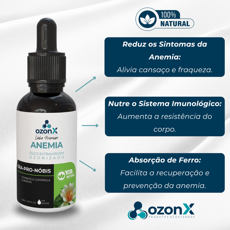 Anemia: Óleo Premium De Ora-Pro-Nobis Ozonizado - 30ml - 100% Natural