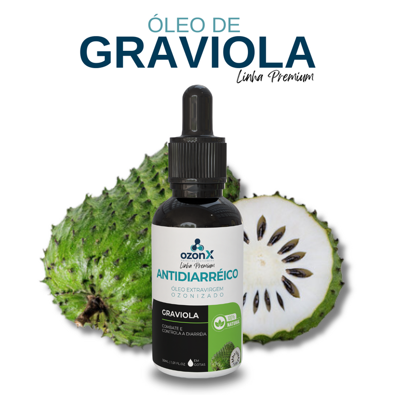 Antidiarréico: Óleo Premium De Graviola Ozonizado - 30ml - 100% Natural