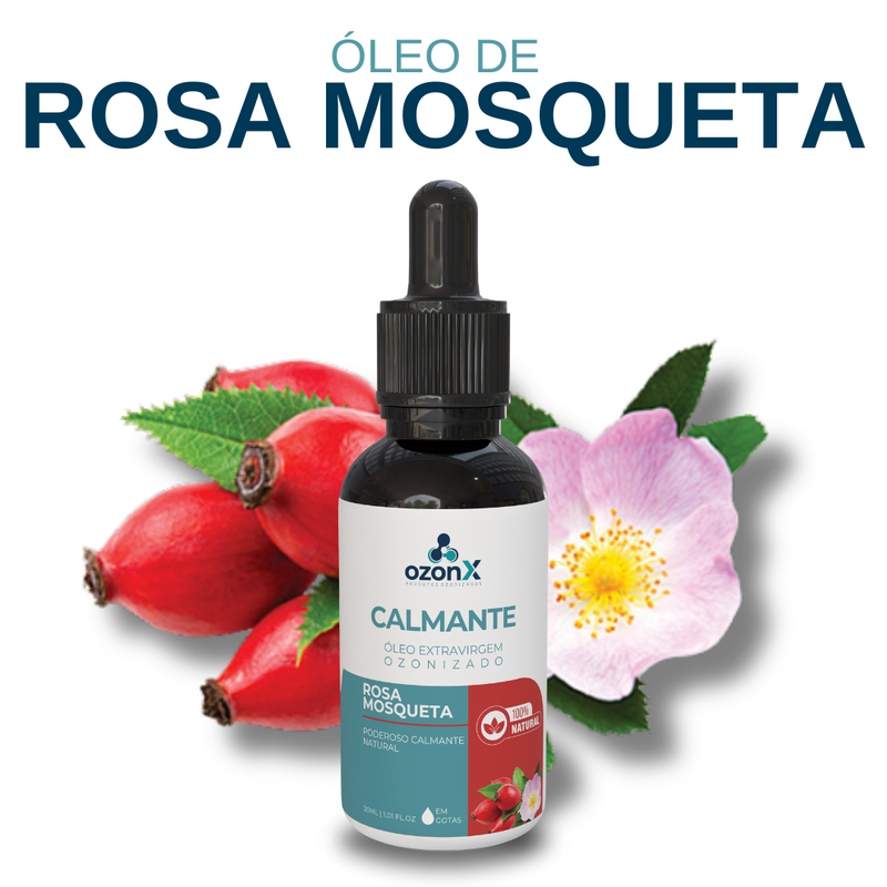 Calmante: Óleo De Rosa Mosqueta Ozonizado - 30ml - 100% Natural