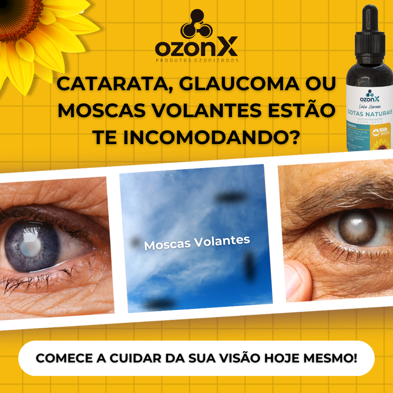 Suplemento Ocular Humano: Girassol Ozonizado - 100% natural - FRETE GRÁTIS 🚚