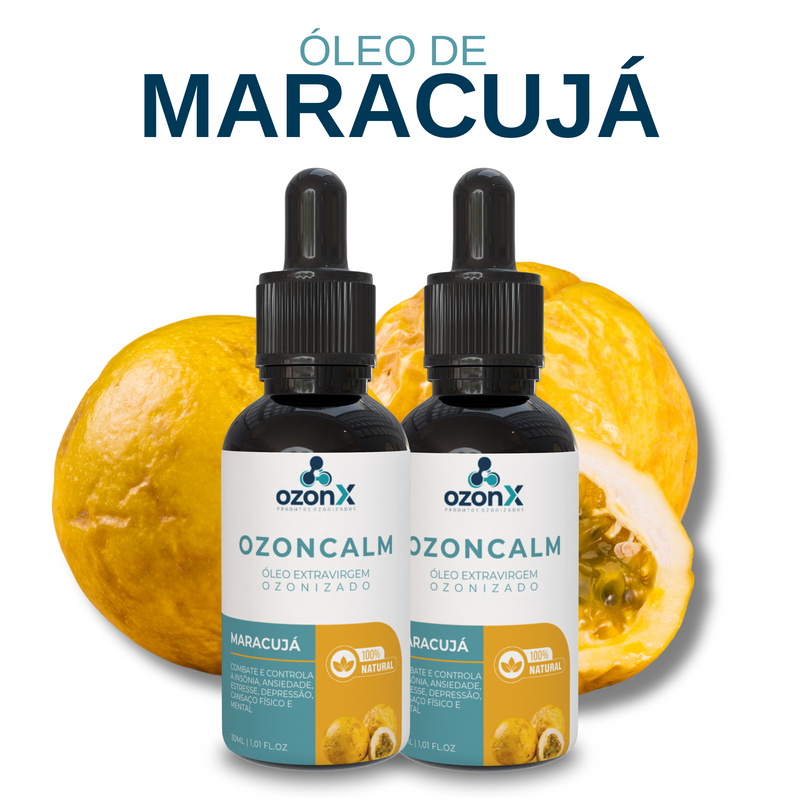 Ozoncalm: Óleo de Maracujá Ozonizado - 30ml - 100% Natural