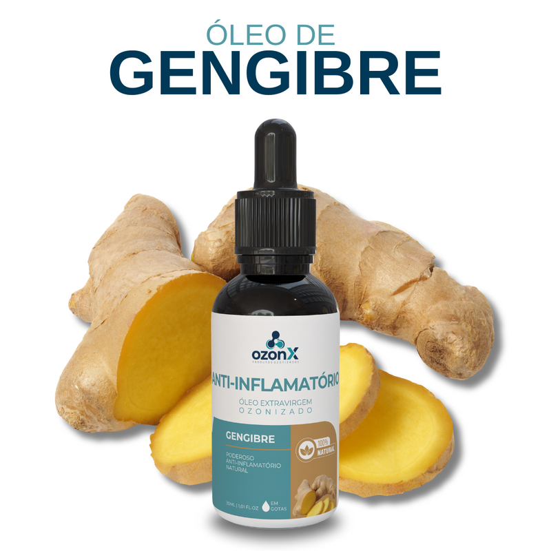 Anti-Inflamatório: Óleo De Gengibre Ozonizado - 30ml - 100% Natural