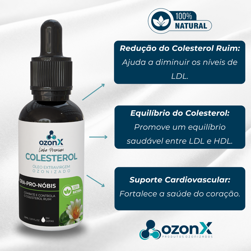 Colesterol Ruim: Óleo Premium De Ora-Pro-Nobis Ozonizado - 30ml - 100% Natural