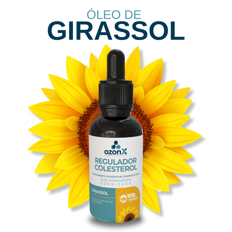 Óleo de Girassol Ozonizado Regula Níveis de Colesterol - 30ml - 100% Natural