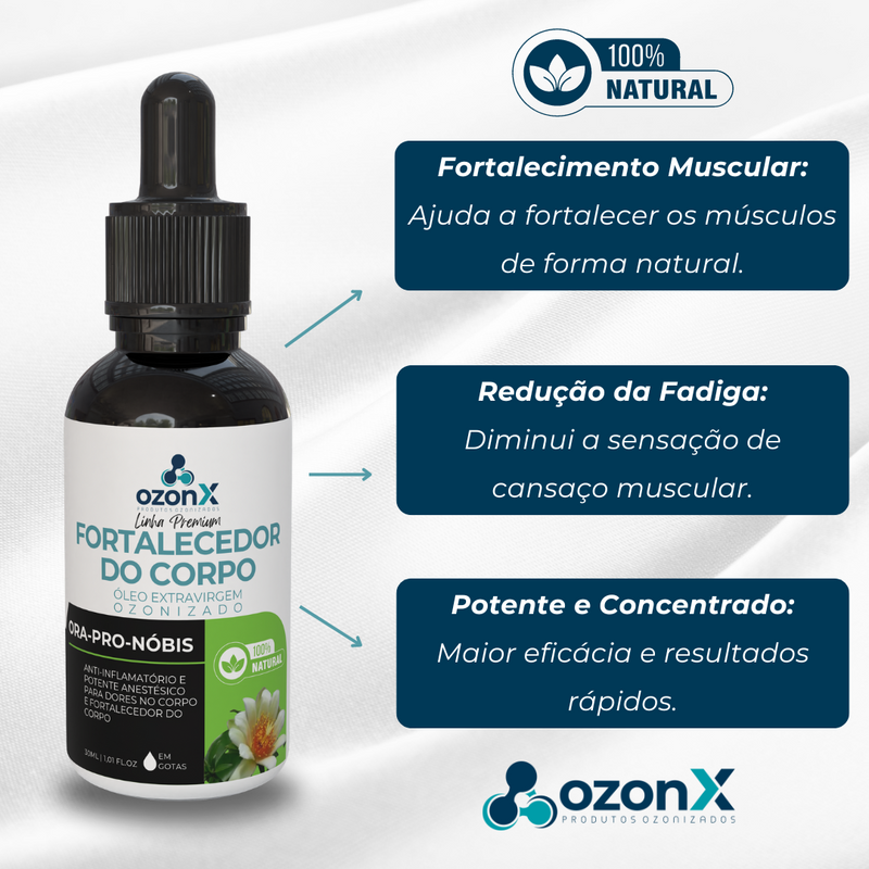 Corpo: Óleo Premium De Ora-Pro-Nobis Ozonizado - 30ml - 100% Natural