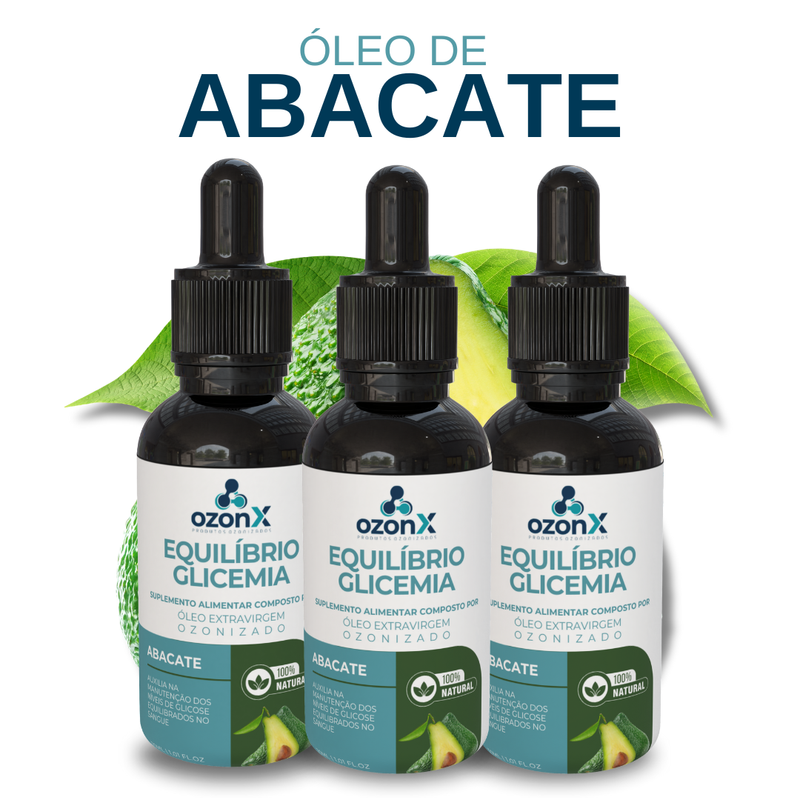 Equilíbrio Glicêmico: Óleo Abacate Ozonizado - 30ml - Natural - FRETE GRÁTIS🚚