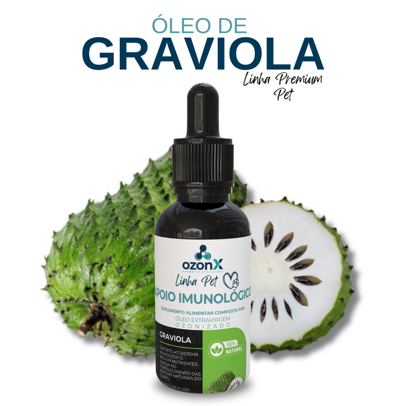 PET Óleo Premium de Graviola Ozonizado para Fortalecimento Imunológico - 30ml - 100% Natural