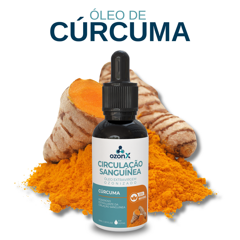 Circulação: Óleo De Cúrcuma Ozonizado - 30ml - 100% Natural