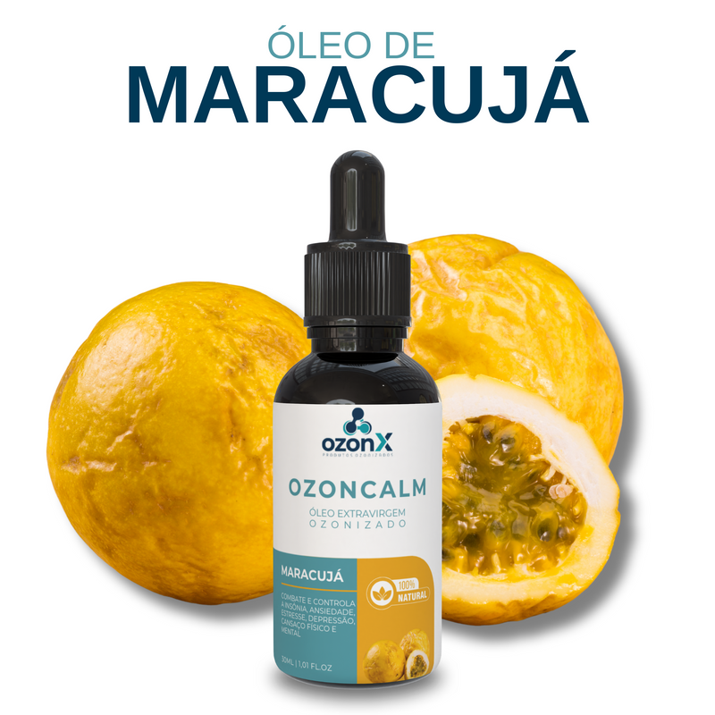 Ozoncalm: Óleo de Maracujá Ozonizado - 30ml - 100% Natural