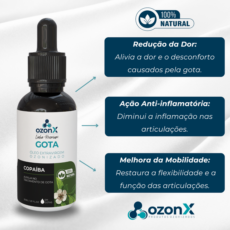 Gota: Óleo Premium De Copaíba Ozonizado - 30ml - 100% Natural