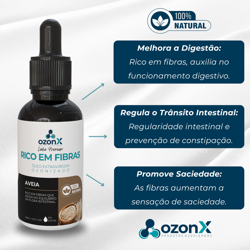 Fibras: Óleo De Aveia Premium Ozonizado - 30ml - 100% Natural