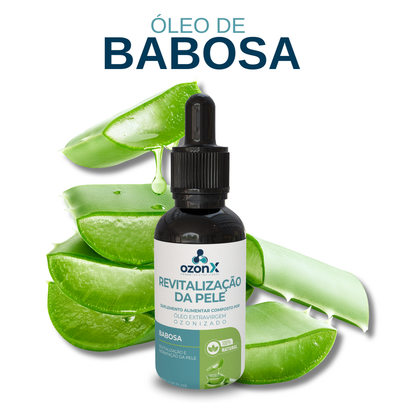 Óleo de Babosa Ozonizado para Revitalização e Hidratação da Pele - 30ml - 100% Natural