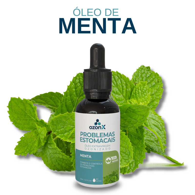 Estômago: Óleo de Menta Ozonizado - 30ml - 100% Natural